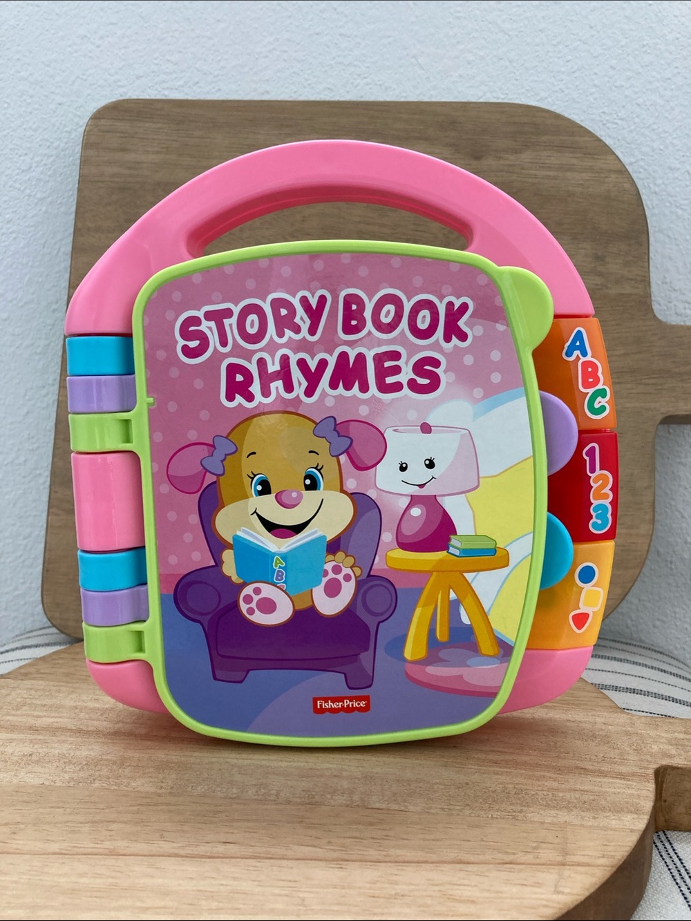 SALE! Fisher-Price Pink and Green Story Book Rhymes Interactive Learning Toy